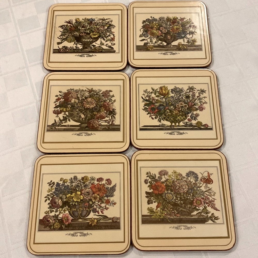 Vintage pimpernel coasters made in England.